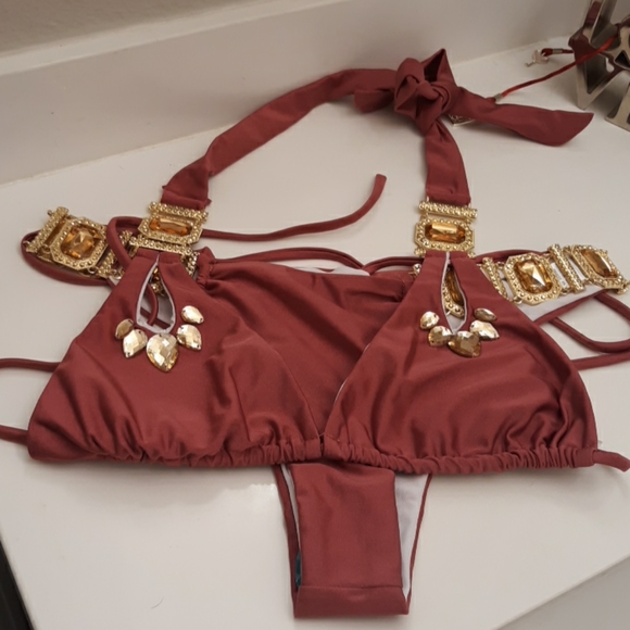 NWT- ROSE Colored Bikini - Picture 6 of 7